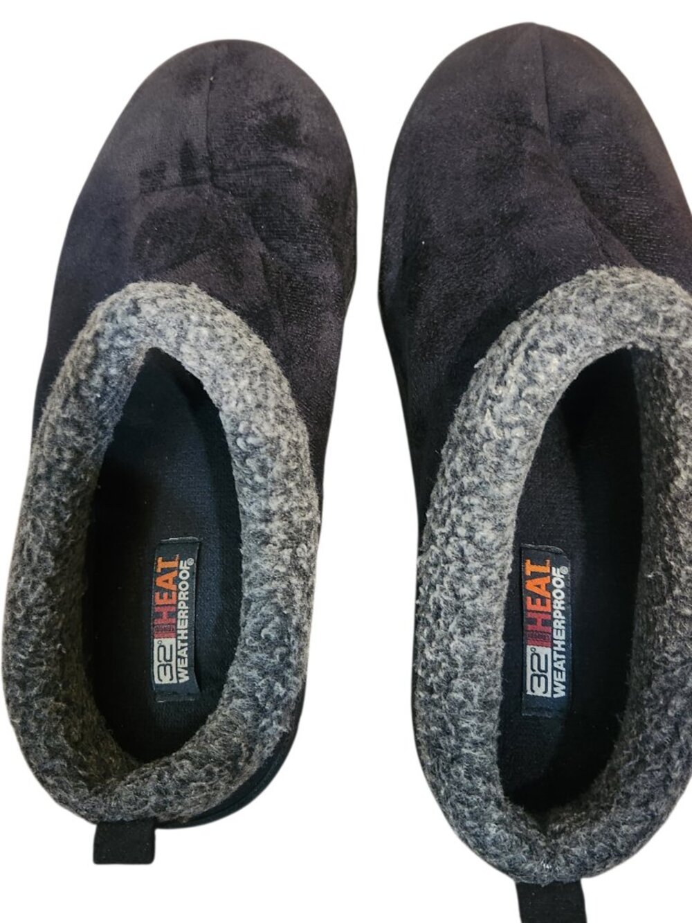 32 Degrees Men's Weatherproof W/Sherpa Clog Comfort Slippers Size L (9.5-10.5)